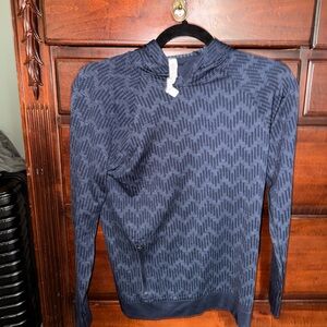 Lululemon Athletica Blue Textured Zip Up Sweater